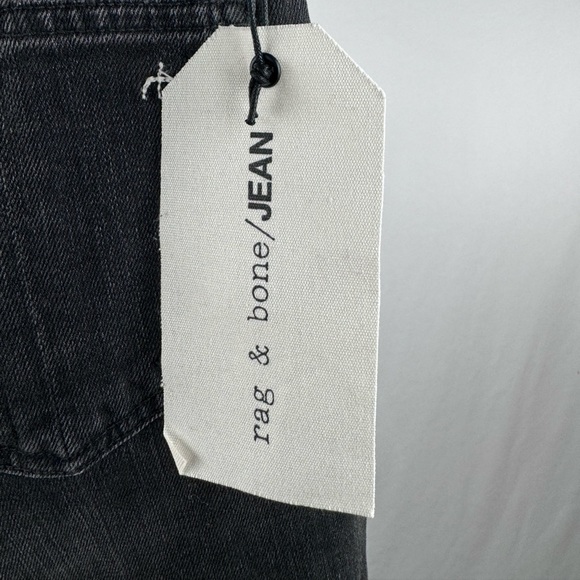 Women’s Rag & Bone High Rise Distressed Ankle Skinny Jeans - Blacklock Hole NWT - Picture 2 of 6